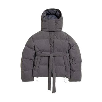 Holzweiler Jassen, Dames, Grijs, 2Xs, Leer, Steilia Brushed Down Jkt