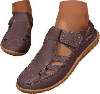 Generic Wedge Sandals for Women Closed Toe Slingback Shoes Wide Fit Sandals Breathable Hollow Out Athletic Shoes Soft Sole Gladiator Slip on Flat Beach Walkin