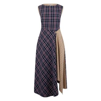 Barbour Midi Dresses, female, Multicolor, Size: L Dalbury Tartan Midi Dress