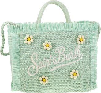 MC2 Saint Barth MC2 Saint Barth Colette Straw Effect Bag mit bestickten Logo