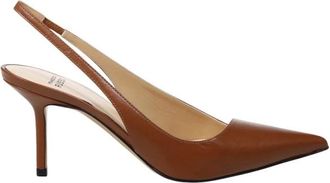 Francesco Russo Asymmetrische Pomp - Dames - Pumps - Bruin - 37 EU - Schoenen