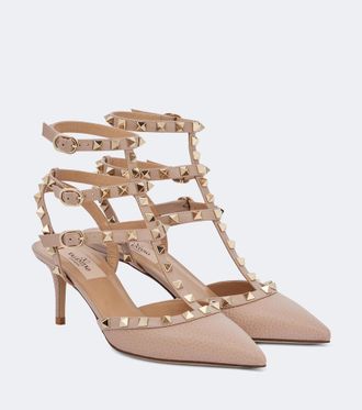 Valentino Garavani Salones Rockstud de piel
