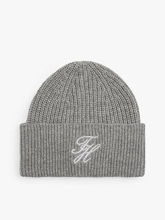 Tommy Hilfiger Cashmere Blend Logo Embroidery Beanie