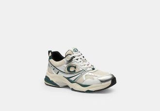 Coach Womens Mesh Sneaker in Green, Size 6