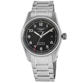 Longines Spirit Prestige Edition Automatic Black Dial Steel Mens Watch L3.810.4.53.9