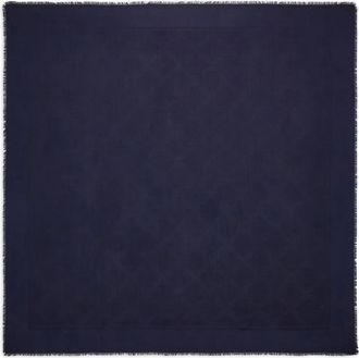 Ferragamo Gancini shawl - women - Silk/Wool - One Size - Blue