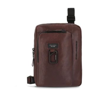Piquadro Messenger Bags, male, Brown, Size: ONE SIZE iPad Crossbody Bag
