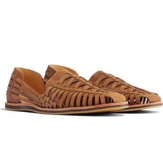 Nisolo Huarache Sandals Womens Brown Leather Round Toe Slip-On RHS8506