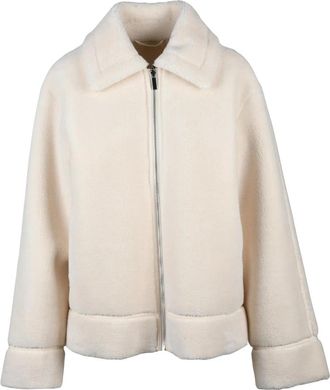 Pennyblack Jassen, Dames, Beige, S, Polyester, Pluche jas