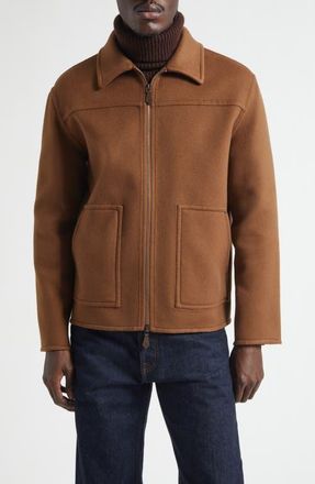Isaia College Cashmere Bomber Jacket in Brown at Nordstrom, Size 42 Us