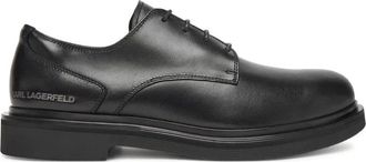 Karl Lagerfeld Kingston Derby Lace - Heren - Veterschoenen - Zwart - 41 EU - Leer - Schoenen