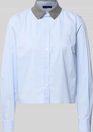 Oui Relaxed Fit Hemdbluse mit Hemdblusenkragen Modell Nina in Hellblau, Gr&ouml;&szlig;e 36