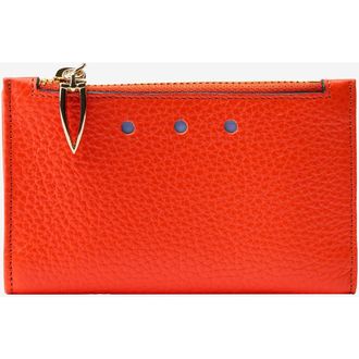 Tusk Ascot Slim Card Case with Zip Coin Pocket in Orange at Nordstrom