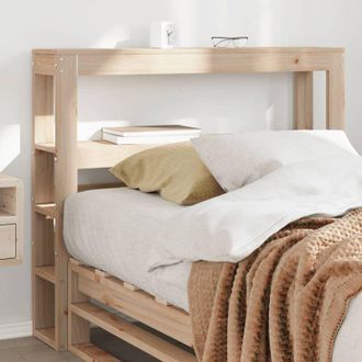 vidaXL vidaXL Testiera con Ripiani 90 cm in Legno Massello di Pino