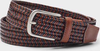 LEYVA Mens Stretchy woven leather belt