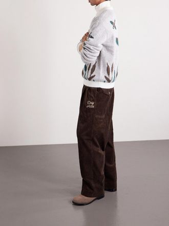 Human Made Wide-Leg Pleated Cotton-Corduroy Trousers