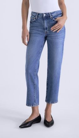 Pistola Denim Aleks Mid Rise Crop Straight Leg Jeans in River at Nordstrom, Size 26