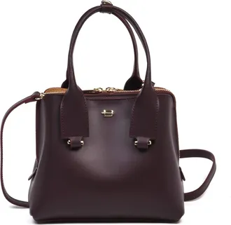 Baldinini Bolso de mano de cuero burdeos - Bags - Mujer - Marr&oacute;n - ONE SIZE