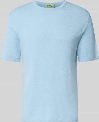 FTC Strickshirt mit Kaschmir-Anteil und Knopfleiste in Hellblau, Gr&ouml;&szlig;e 48
