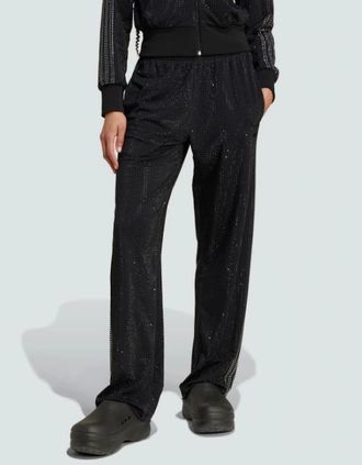 adidas Womens Adidas Originals Womens Rhinestone Trackpants - Black - Size: 10