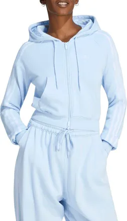 adidas Originals GFX Zip Crop Track Jacket in Crystalsky at Nordstrom, Size Xx-Large