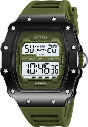 Invicta Activa X Invicta DIGITAL ESSENTIALS ACW2296-002 Heren Horloge - Quartz Uurwerk - Plastic met groene Wijzerplaat - 44mm