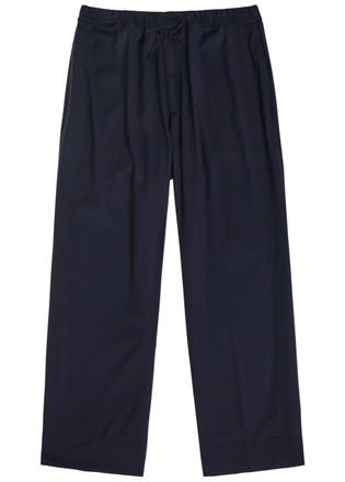 Officine G&eacute;n&eacute;rale Nilson Wide-leg Wool Trousers - Navy - 38 (W38 / Xxl)