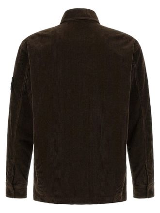 Stone Island Garment-Dyed Corduroy Overshirt - Brown