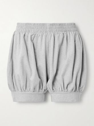 Norma Kamali Shorts In Jersey Di Cotone Stretch - Grigio