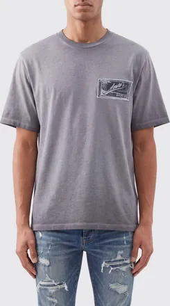 Amiri T-shirt girocollo in cotone con stampa logo grafica e spalla scesa