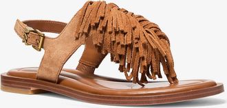 Michael Kors Indra Fringed Suede Sandal
