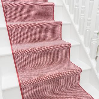 Runrug Stair Runner Carpet for Staircases - Soft & Comfy, 9mm - Hazy in Red | Size: 60 cm x 450 cm