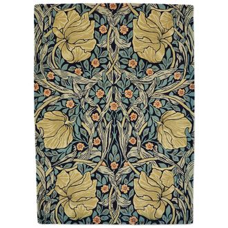 Morris & Co. Designer Teppich Pimpernel Indigo - handgetuftet, aus 100% reiner Schurwolle