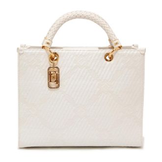 Elisabetta Franchi Bs-12A-51E2 Medium Tote - Dames - Shoppers - Wit - ONE Size - Tassen