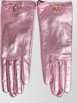 Dolce & Gabbana leather wrist-length mittens