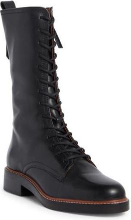 Reformation Ada Combat Boot in Black Leather at Nordstrom Rack, Size 5