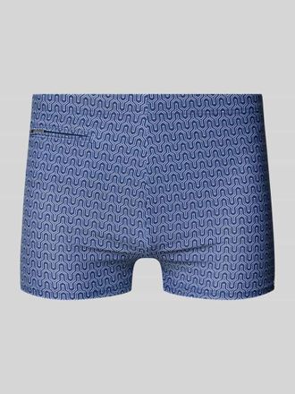 Schiesser Badehose mit Rei&szlig;verschlusstasche Modell Ocean Swim in Marine, Gr&ouml;&szlig;e XXL