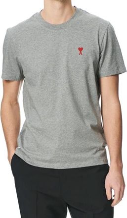 Ami Heather Grey Heart T-shirt Size L