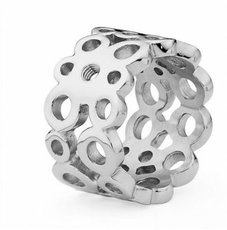 Qudo Womens Basic Ancona Ring In Silver