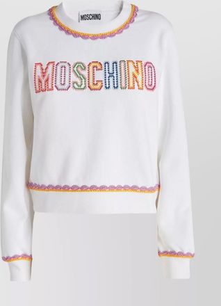 Moschino organic cotton crew neck sweatshirt