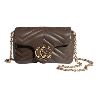 Gucci (WMNS) Gucci GG Marmont Mini Shoulder Bag Dark Taupe 841290-AAGUV-2818