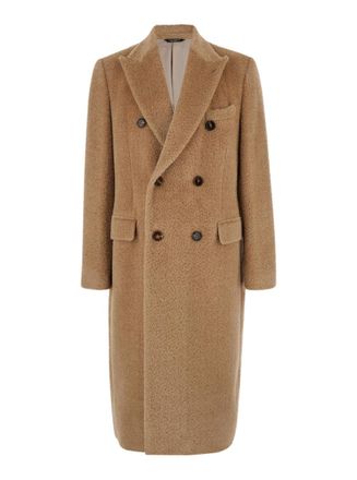 Dolce & Gabbana Light Brown Wool Coat