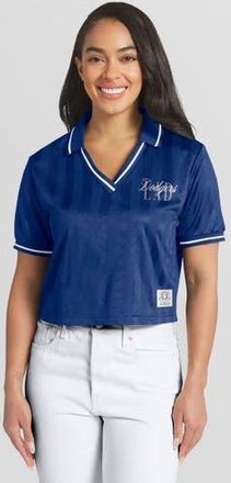 WEAR by Erin Andrews Womens WEAR by Erin Andrews Royal Los Angeles Dodgers Cropped V-Neck Polo at Nordstrom, Size X-Large