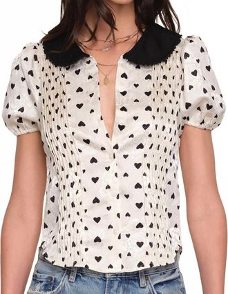 Heartloom Mindi Blouse In Hearts