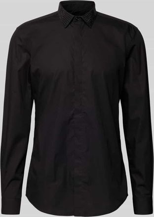 Antony Morato Slim Fit Freizeithemd mit Kentkragen Modell LONDON in BLACK, Größe 46