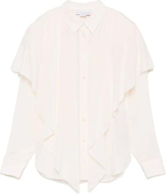 Stella McCartney Camicia semi trasparente con design a strati - Toni neutri