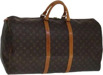 Louis Vuitton Pre-owned Keepall 60 Boston Tas - Dames - Vintage Weekendtas - Bruin - ONE Size - Leer - Vintage
