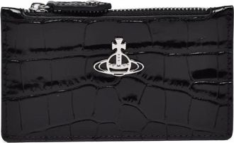 Vivienne Westwood Accessoires, Dames, Zwart, ONE Size, Leer, Vivienne Westwood portacarte