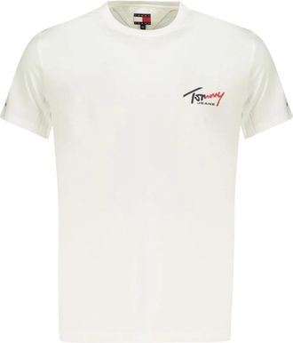 Tommy Hilfiger Slim Fit T-Shirt - Heren - T-shirts - Wit - M - Katoen - Tops