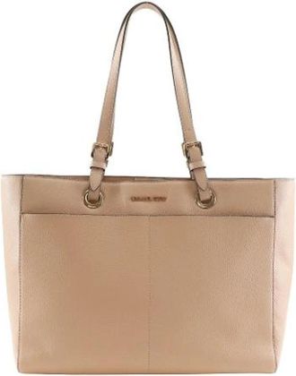 Michael Kors Pre-owned Leather Shoulder Bag - Dames - Vintage Shopper - Beige - ONE Size - Leer - Vintage